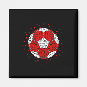 Glücklicher Punkt-Tag Fußball Polka-Punkt-Kunst-Sc Magnet