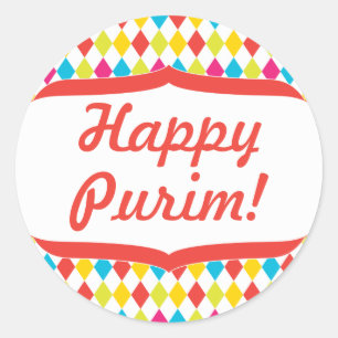 Glücklicher purim Aufkleber