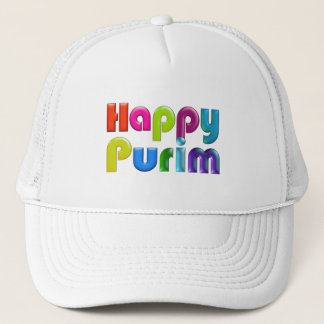 GLÜCKLICHER PURIM flippiger Fernlastfahrer-Hut Truckerkappe
