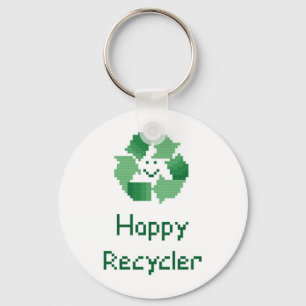 Glücklicher Recycler-Schlüsselanhänger Schlüsselanhänger