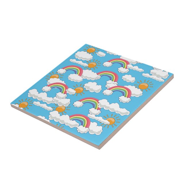 Glücklicher Regenbogen Fliese (Seite)