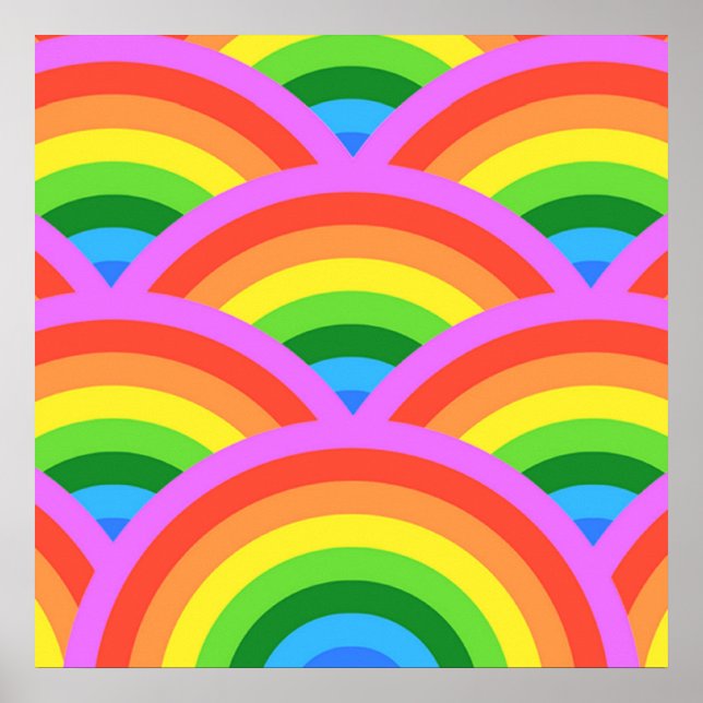 Glücklicher Regenbogen Poster (Vorne)