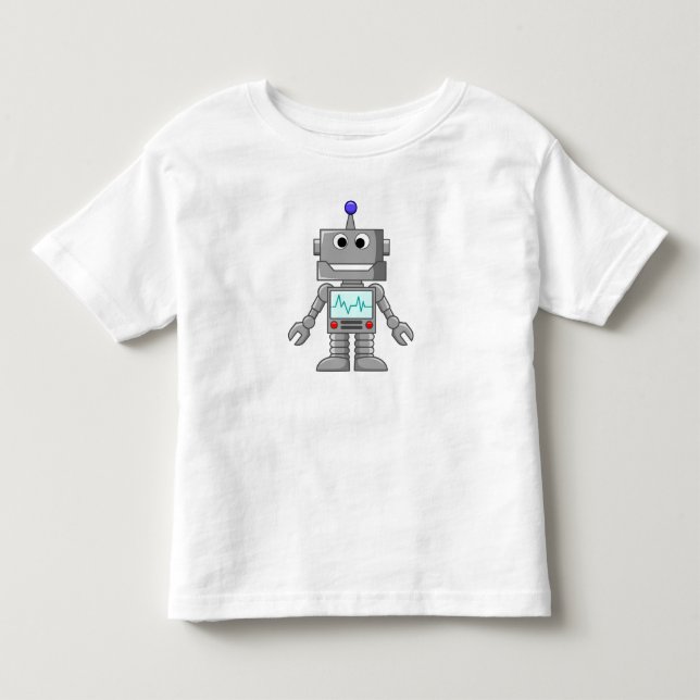 Glücklicher Roboter Kleinkind T-shirt (Vorderseite)
