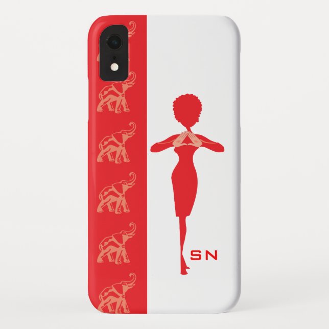 Glücklicher roter Elefant Case-Mate iPhone Hülle (Rückseite)