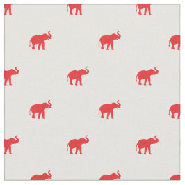 Glücklicher roter Elefant Stoff