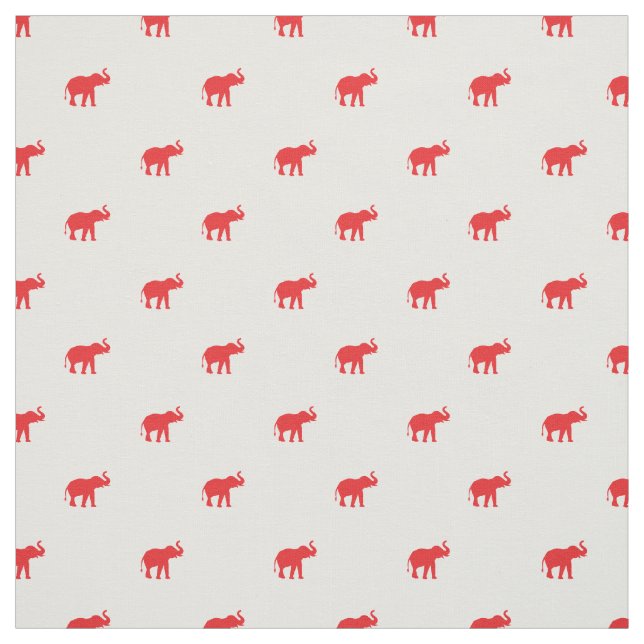 Glücklicher roter Elefant Stoff (Muster)