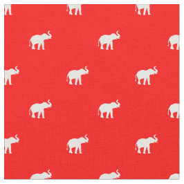 Glücklicher roter Elefant Stoff