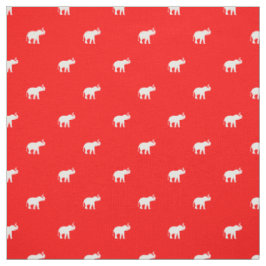 Glücklicher roter Elefant Stoff