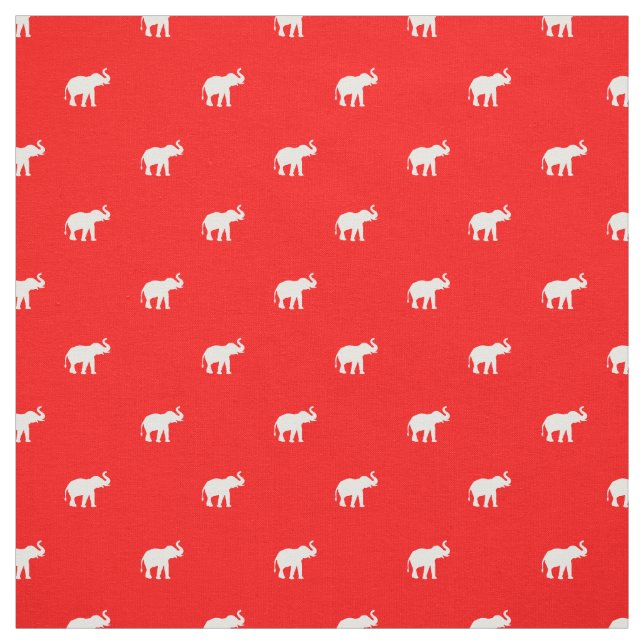 Glücklicher roter Elefant Stoff (Muster)