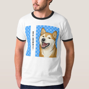 Glücklicher roter Shiba Inu Japaner-Hund T-Shirt