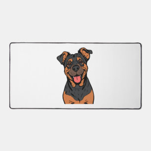 Glücklicher Rottweiler-Cartoon – Süßer und freundl Schreibtischunterlage