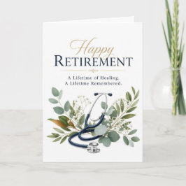 Glücklicher Ruhestand Arzt-Geschenk Karte
