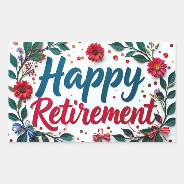 Glücklicher Ruhestand Aufkleber (Pretty Happy Retirement celebration stickers!)