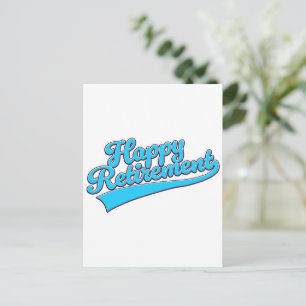 Glücklicher Ruhestand Blue Edition Feiertagspostkarte