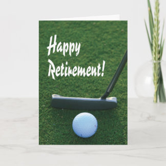 Glücklicher Ruhestand für Golfer Karte