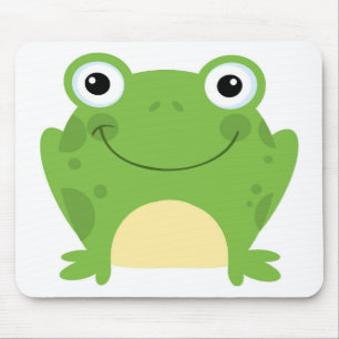 Glücklicher runder Frosch Mousepad
