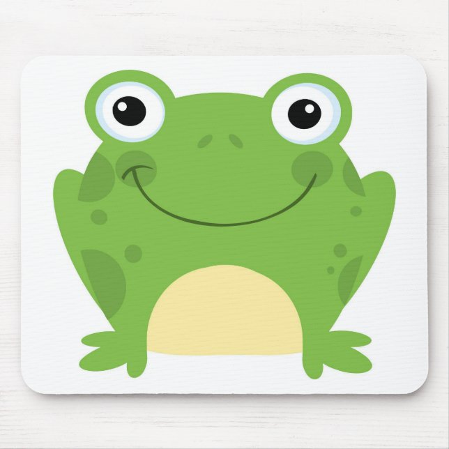 Glücklicher runder Frosch Mousepad (Vorne)