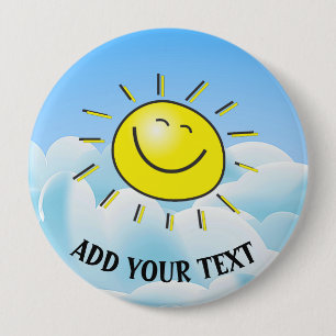 Glücklicher runder Knopf Sun Button