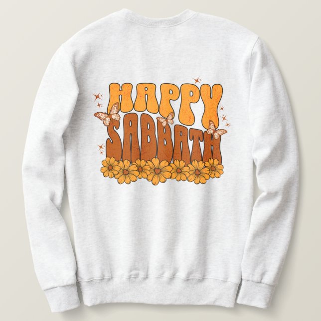 Glücklicher Sabbat Damen Sweatshirt (Design Rückseite)