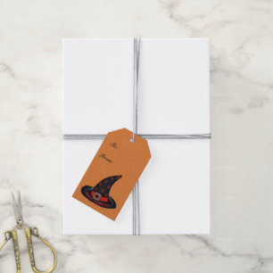 Glücklicher Samhain Hexe-Hut spielt magisches Geschenkanhänger