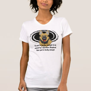 Glücklicher Schäferhund-Inhaber-T - Shirt