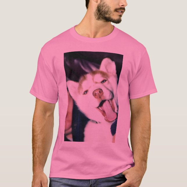 Glücklicher Schlittenhund T-Shirt (Vorderseite)