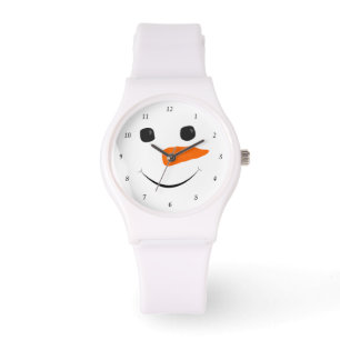 Glücklicher Schneemann Armbanduhr