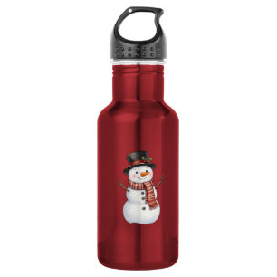 Glücklicher Schneemann Edelstahlflasche