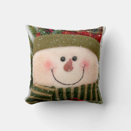 Glücklicher Schneemann Kissen