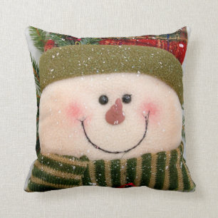 Glücklicher Schneemann Kissen
