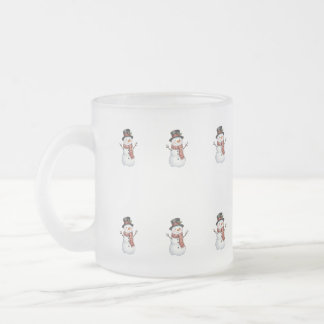 Glücklicher Schneemann Mattglastasse