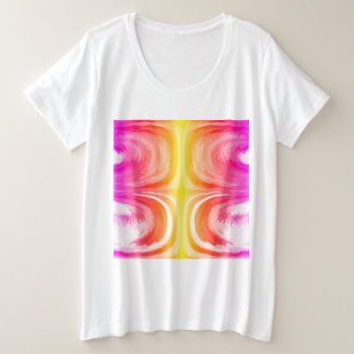 Glücklicher schöner goldener Frühlingstrend Mode Große Größe T-Shirt