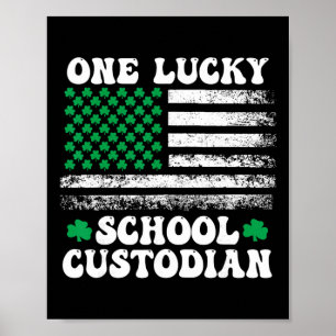 Glücklicher Schulhausmeister St. Patrick's Day Poster
