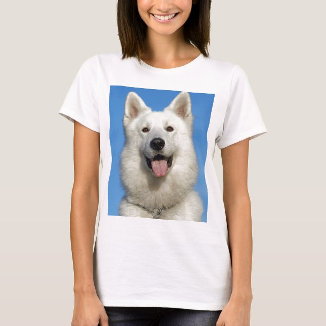 Glücklicher Schweizer Schäferhund T-Shirt (Vorderseite)