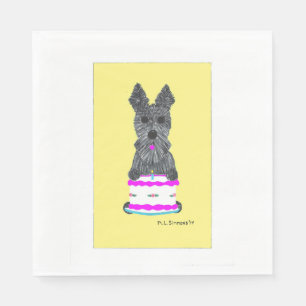 GLÜCKLICHER SCOTTIE-GEBURTSTAG SERVIETTE