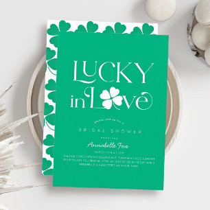 Glücklicher Shamrock-Grüner Brautparty-Einladung Einladung