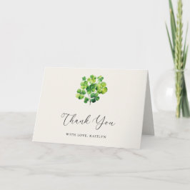 Glücklicher Shamrock-Junggesellinnenabschied Dankeskarte
