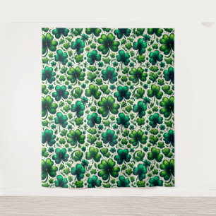 Glücklicher Shamrock St. Patrick’s Day Dekorativer Wandteppich