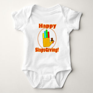 Glücklicher Slapsgiving Entwurf Baby Strampler