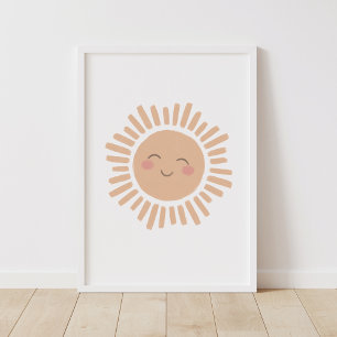 Glücklicher Sonnneutraler Kinderzimmer Dekor Poste Poster