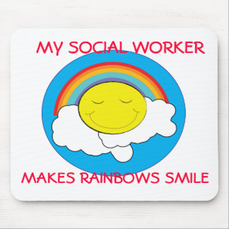 Glücklicher Sozialarbeiter Mousepad
