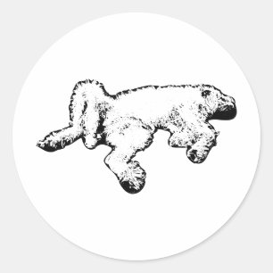 Glücklicher Spinone-Tinten-Kunst-Aufkleber Runder Aufkleber
