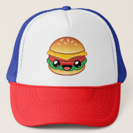 Glücklicher Sprungburger Truckerkappe
