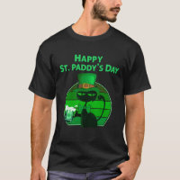 Glücklicher St. Paddys Tag Katze mit grünem Bier t