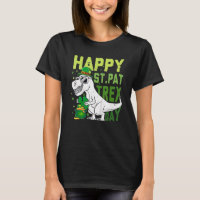 Glücklicher St PaT-Rex Dinosaurier Sankt Patricks