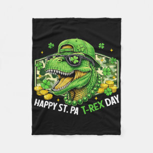 Glücklicher St Pat-rex Tag Dinosaurier Camo St Pat Fleecedecke