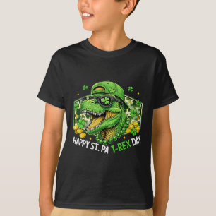 Glücklicher St Pat-rex Tag Dinosaurier Camo St Pat T-Shirt