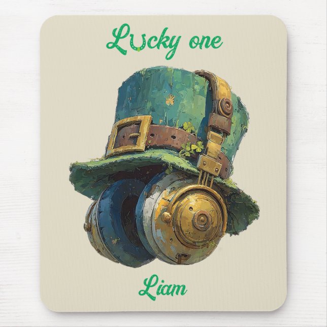 Glücklicher St. Patrick’s Day Musik Personalisiert Mousepad (Vorne)