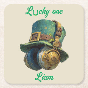Glücklicher St. Patrick’s Day Musik Personalisiert Rechteckiger Pappuntersetzer