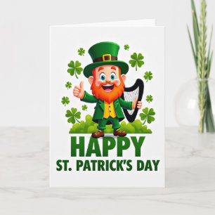 Glücklicher St. Patrick Tag Leprechaun Karte